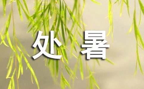 二十四节气处暑作文